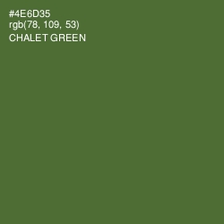 #4E6D35 - Chalet Green Color Image
